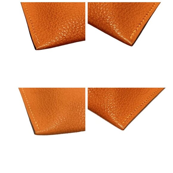 HERMES Amelie Orange Taurillon Clemence Square D Shoulder Bag 553--073125 - Picture 6 of 13